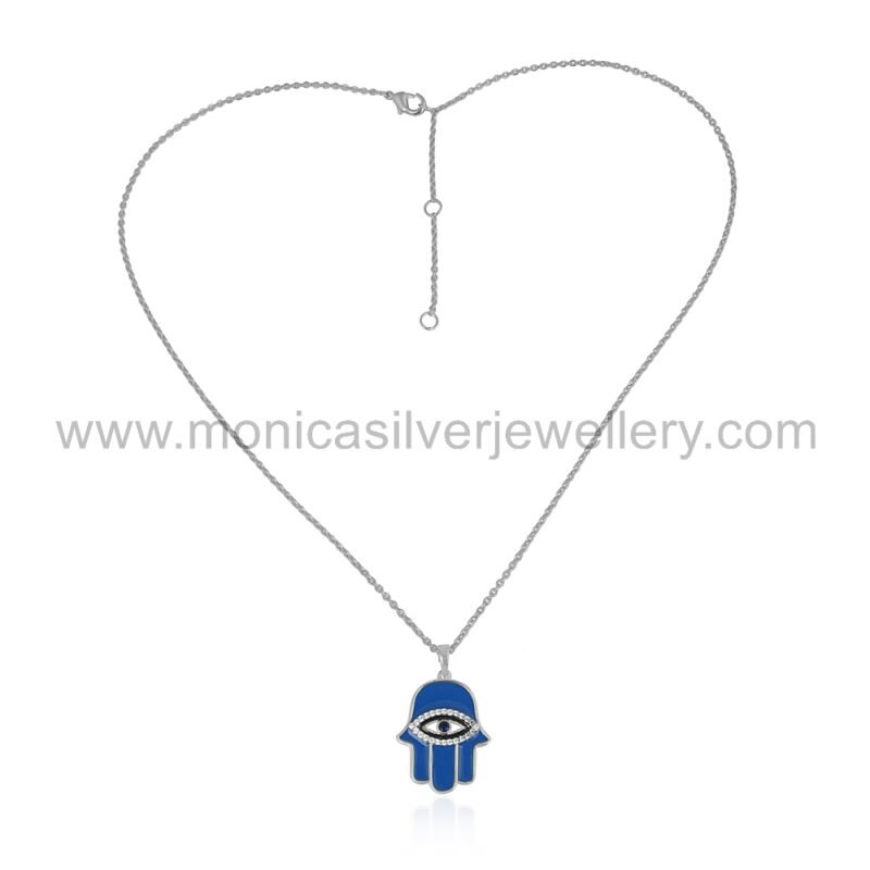 Evil Eye Hamsa Pendant And Necklace