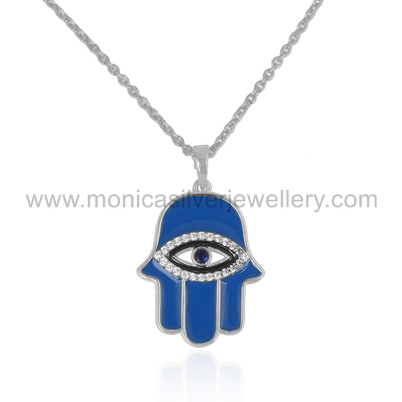 Evil Eye Hamsa Pendant And Necklace