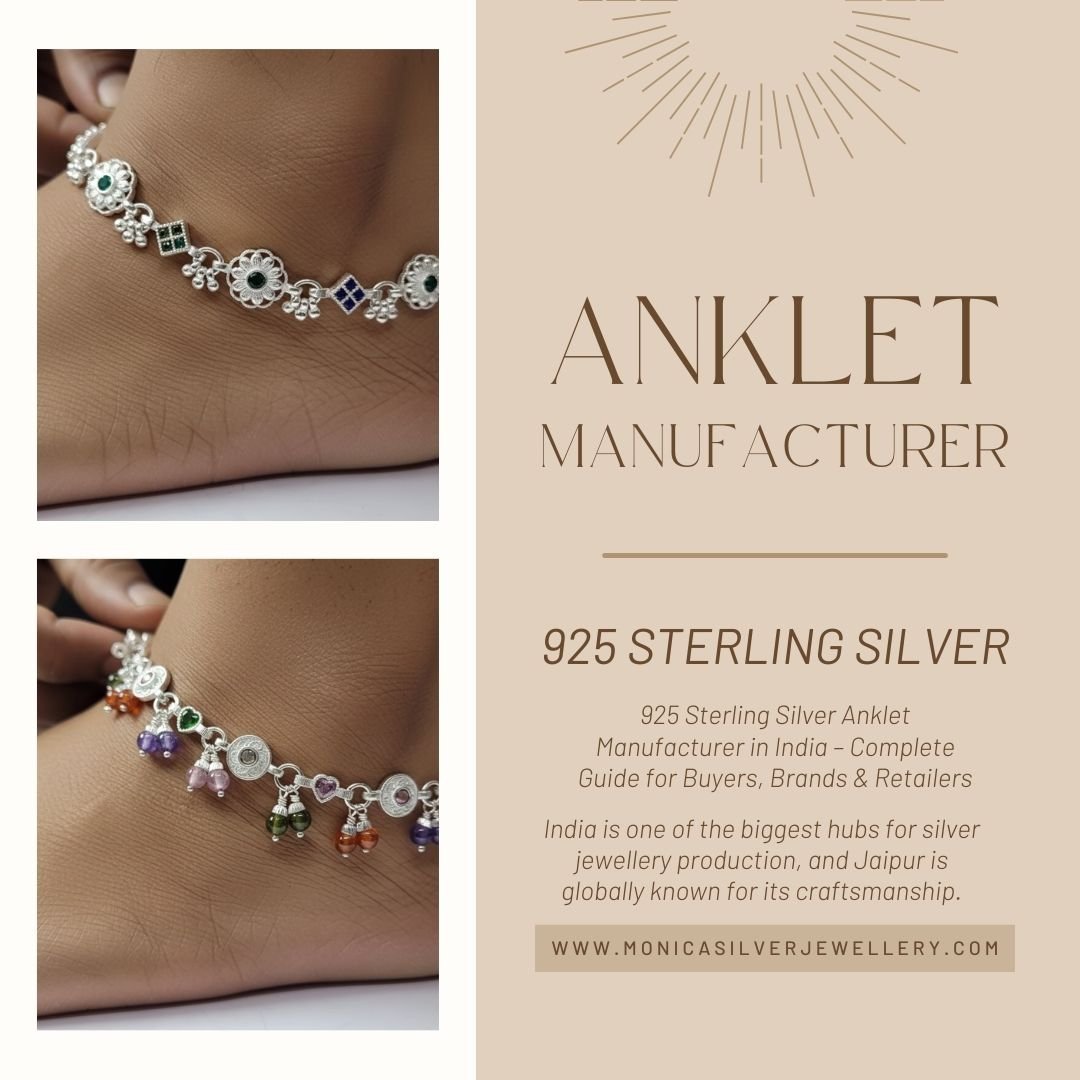 925 Sterling Silver Anklet Manufacturer in India